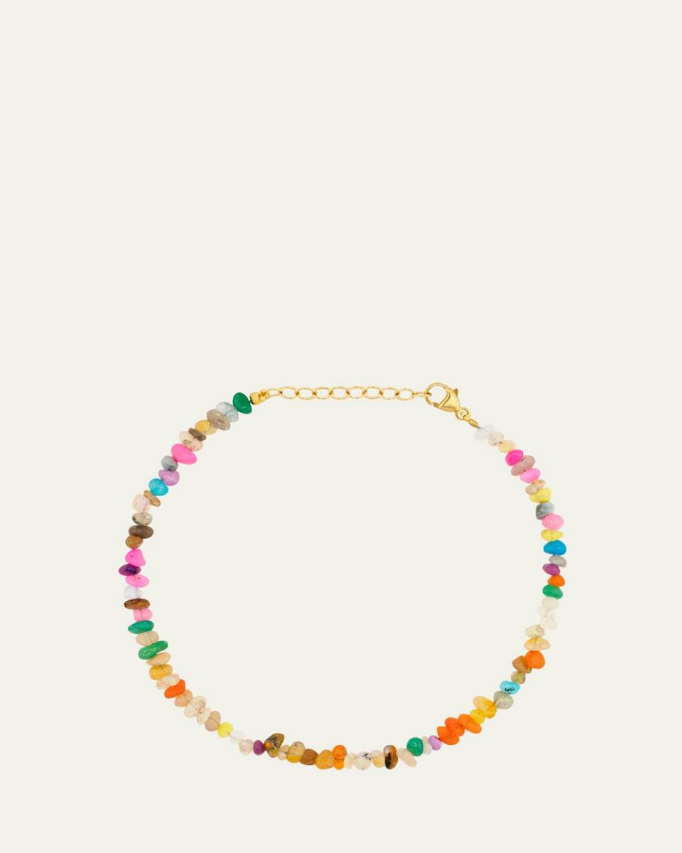 Mini Rainbow Pebble Opal Bracelet
